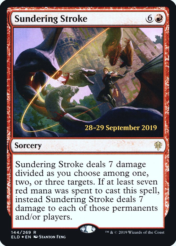 Sundering Stroke [Throne of Eldraine Prerelease Promos] MTG Single Magic: The Gathering | Red Claw Gaming