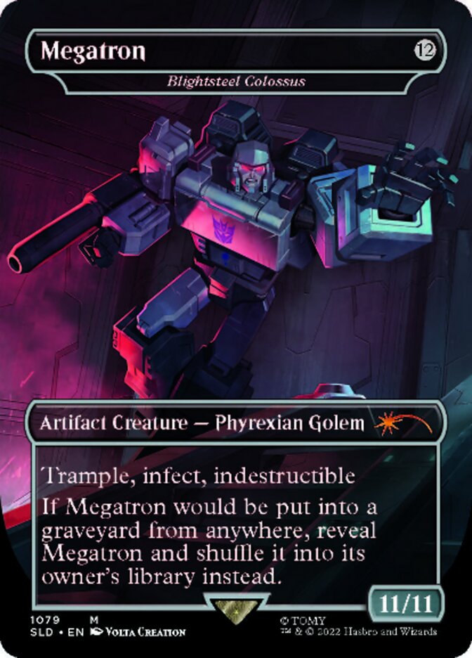 Blightsteel Colossus - Megatron (Borderless) [Secret Lair Drop Series] MTG Single Magic: The Gathering | Red Claw Gaming
