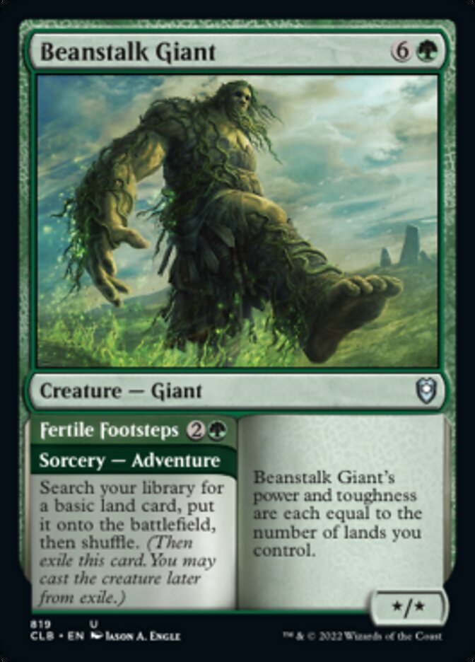 Beanstalk Giant // Fertile Footsteps [Commander Legends: Battle for Baldur's Gate] MTG Single Magic: The Gathering | Red Claw Gaming