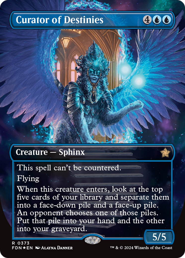 Curator of Destinies (Borderless) (Mana Foil) [Foundations] MTG Single Magic: The Gathering | Red Claw Gaming