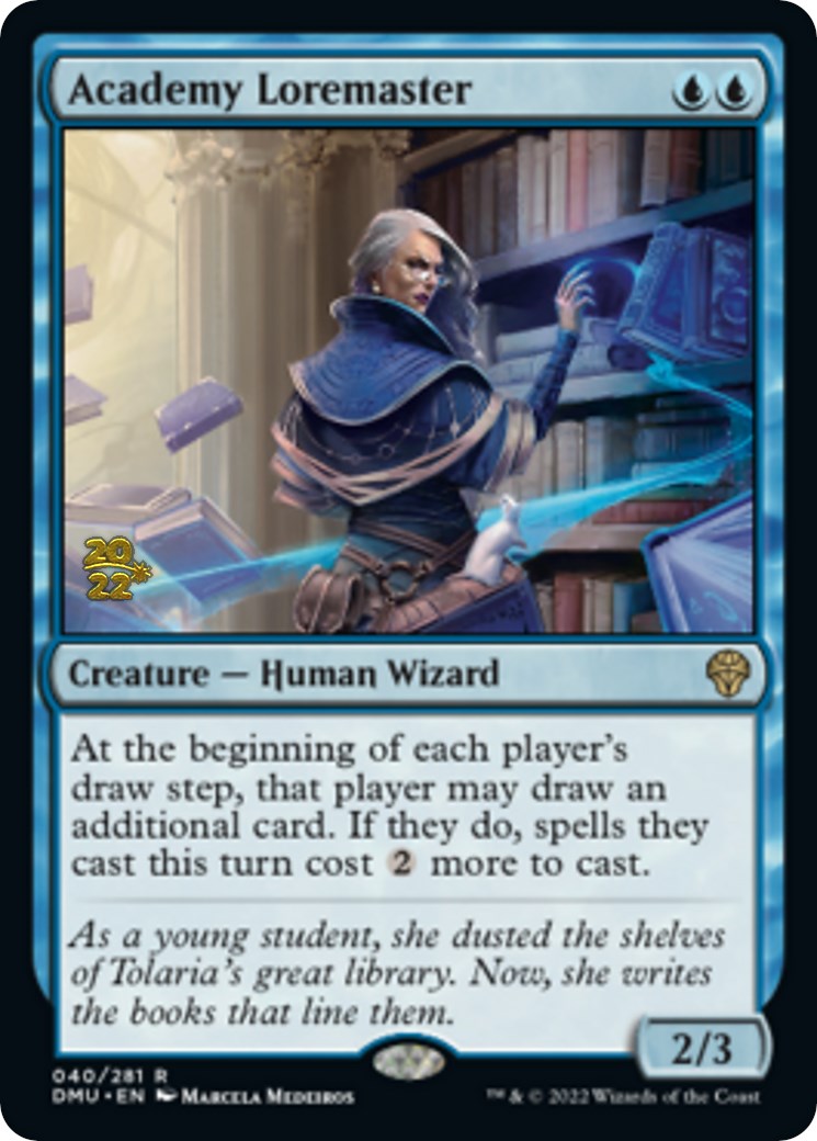 Academy Loremaster [Dominaria United Prerelease Promos] MTG Single Magic: The Gathering | Red Claw Gaming