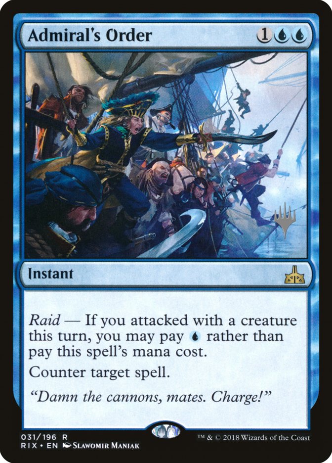 Admiral's Order (Promo Pack) [Rivals of Ixalan Promos] MTG Single Magic: The Gathering | Red Claw Gaming