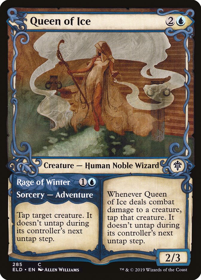 Queen of Ice // Rage of Winter (Showcase) [Throne of Eldraine] MTG Single Magic: The Gathering | Red Claw Gaming
