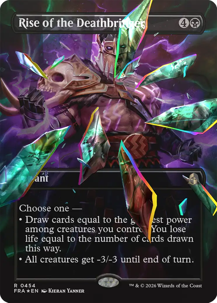Rise of the Deathbringer (Borderless) (Facet Foil) [Reality Fracture] | Red Claw Gaming