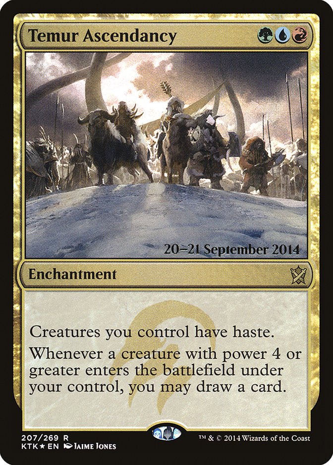 Temur Ascendancy [Khans of Tarkir Prerelease Promos] MTG Single Magic: The Gathering | Red Claw Gaming