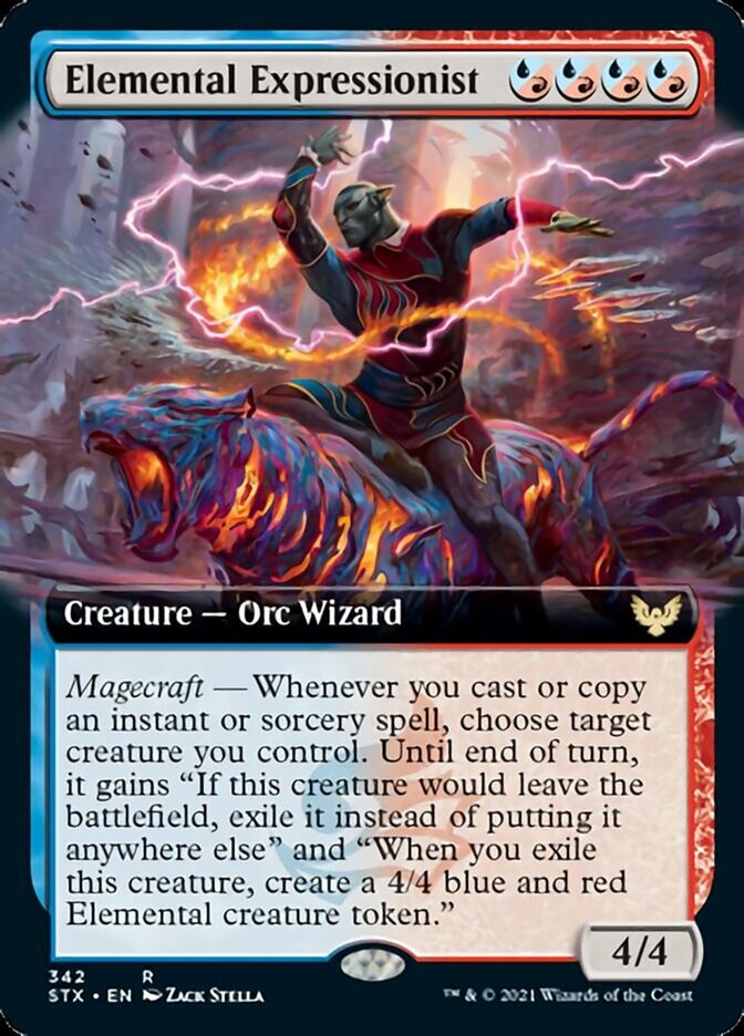 Elemental Expressionist (Extended Art) [Strixhaven: School of Mages] MTG Single Magic: The Gathering | Red Claw Gaming