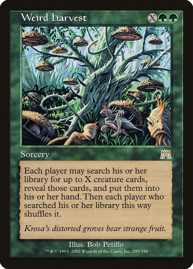 Weird Harvest [Onslaught] MTG Single Magic: The Gathering | Red Claw Gaming