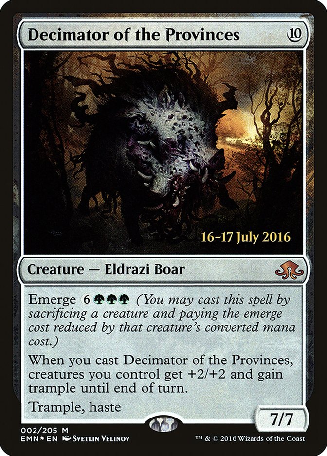 Decimator of the Provinces [Eldritch Moon Prerelease Promos] MTG Single Magic: The Gathering | Red Claw Gaming