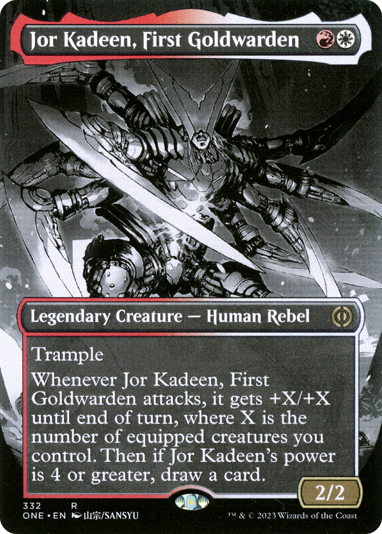 Jor Kadeen, First Goldwarden (Borderless Manga) [Phyrexia: All Will Be One] MTG Single Magic: The Gathering | Red Claw Gaming