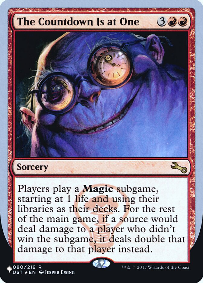 The Countdown Is at One (Unfinity Foil Edition) [The List] MTG Single Magic: The Gathering | Red Claw Gaming