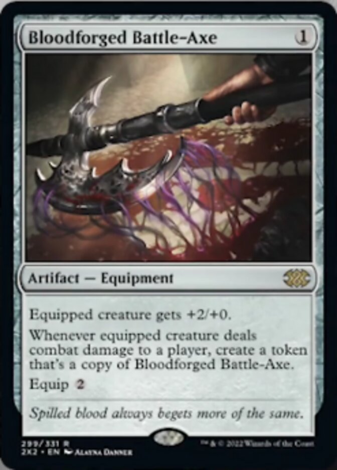 Bloodforged Battle-Axe [Double Masters 2022] MTG Single Magic: The Gathering    | Red Claw Gaming