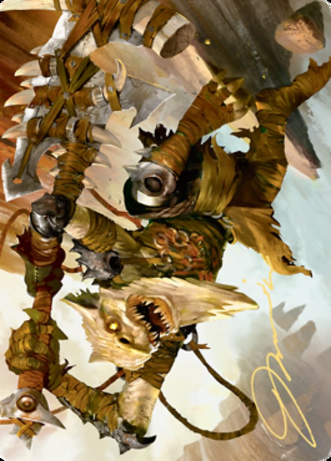 Teeterpeak Ambusher Art Card (Gold-Stamped Signature) [Zendikar Rising Art Series] MTG Single Magic: The Gathering | Red Claw Gaming