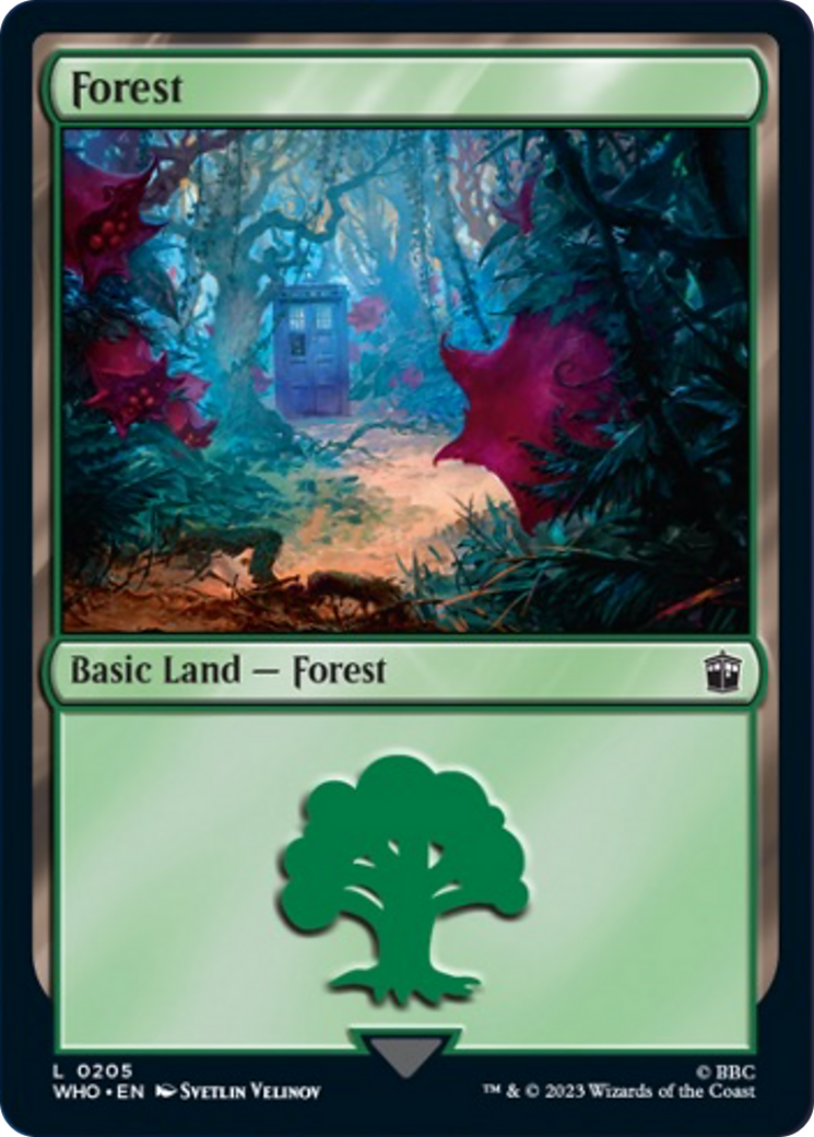 Forest (205) [Doctor Who] MTG Single Magic: The Gathering | Red Claw Gaming