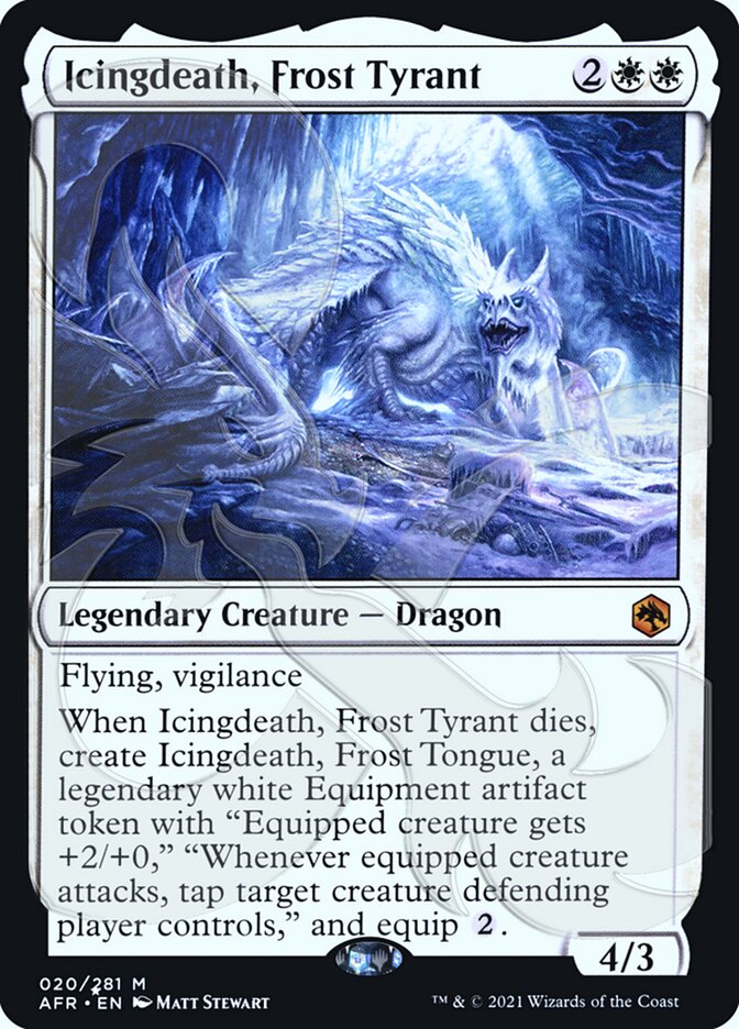 Icingdeath, Frost Tyrant (Ampersand Promo) [Dungeons & Dragons: Adventures in the Forgotten Realms Promos] MTG Single Magic: The Gathering | Red Claw Gaming