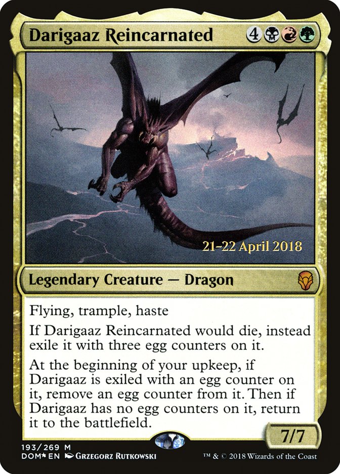 Darigaaz Reincarnated [Dominaria Prerelease Promos] MTG Single Magic: The Gathering | Red Claw Gaming