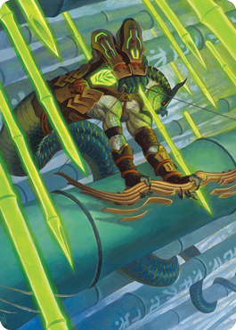 Bamboo Grove Archer Art Card [Kamigawa: Neon Dynasty Art Series] MTG Single Magic: The Gathering | Red Claw Gaming