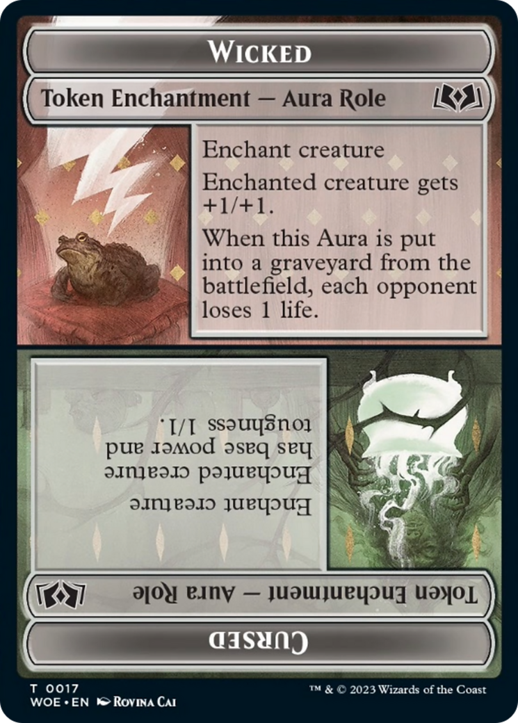 Wicked Role / Cursed Role (WOE) // Treasure (MH3) Double-Sided Token [The List] | Red Claw Gaming