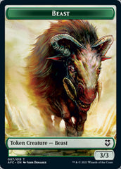 Beast // Dragon Spirit Double-Sided Token [Dungeons & Dragons: Adventures in the Forgotten Realms Commander Tokens] MTG Single Magic: The Gathering | Red Claw Gaming
