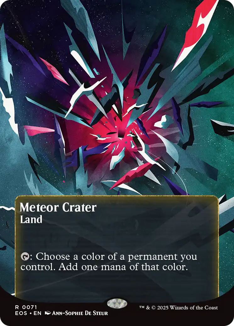 Meteor Crater (0071) (Borderless) [Edge of Eternities: Stellar Sights] MTG Single Magic: The Gathering | Red Claw Gaming