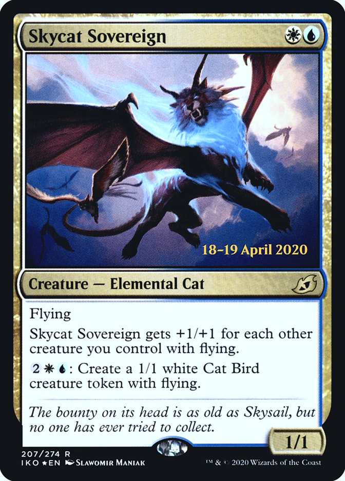 Skycat Sovereign [Ikoria: Lair of Behemoths Prerelease Promos] MTG Single Magic: The Gathering | Red Claw Gaming