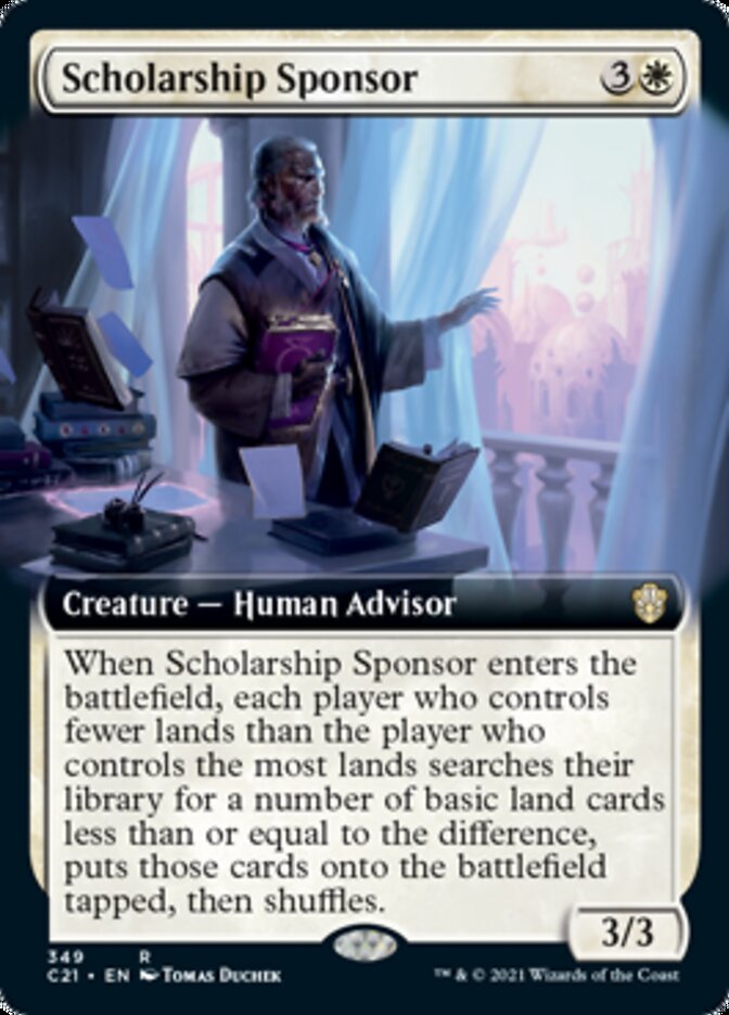 Scholarship Sponsor (Extended Art) [Commander 2021] MTG Single Magic: The Gathering | Red Claw Gaming