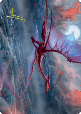 Manaform Hellkite Art Card (Gold-Stamped Signature) [Innistrad: Crimson Vow Art Series] MTG Single Magic: The Gathering | Red Claw Gaming