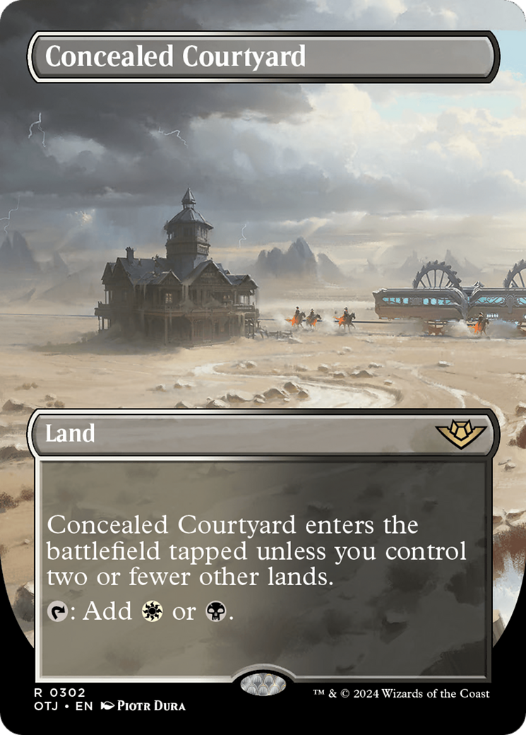 Concealed Courtyard (Borderless) [Outlaws of Thunder Junction] MTG Single Magic: The Gathering    | Red Claw Gaming
