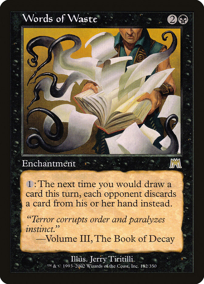 Words of Waste [Onslaught] MTG Single Magic: The Gathering | Red Claw Gaming