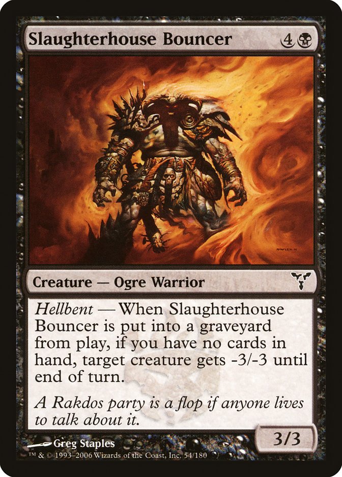 Slaughterhouse Bouncer [Dissension] MTG Single Magic: The Gathering | Red Claw Gaming