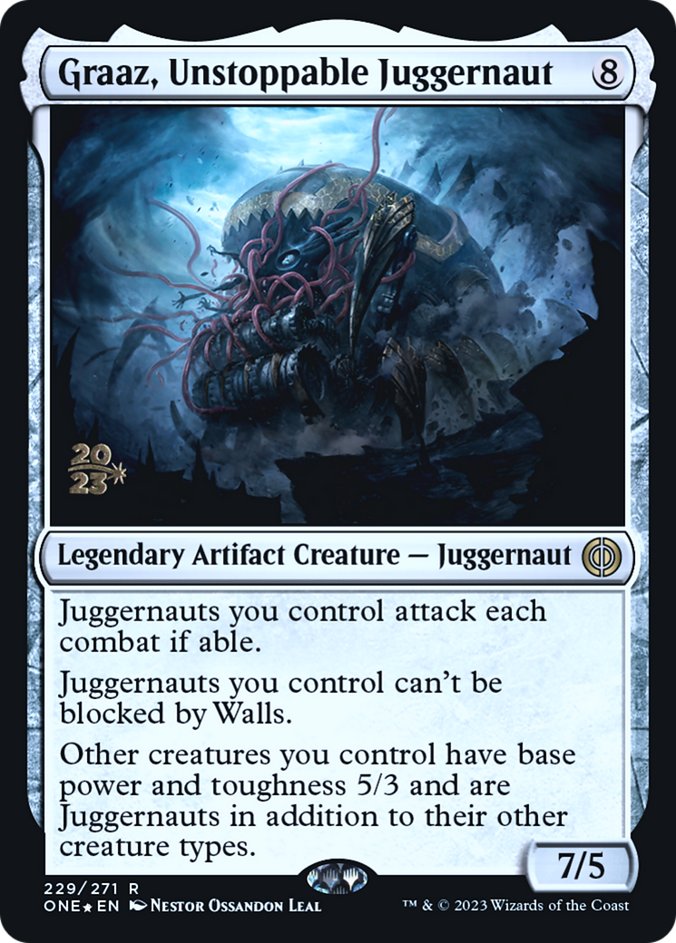Graaz, Unstoppable Juggernaut [Phyrexia: All Will Be One Prerelease Promos] MTG Single Magic: The Gathering | Red Claw Gaming