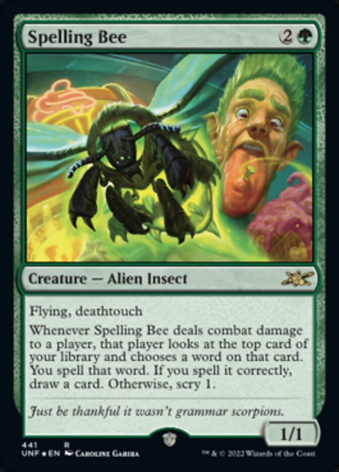 Spelling Bee (Galaxy Foil) [Unfinity] MTG Single Magic: The Gathering    | Red Claw Gaming