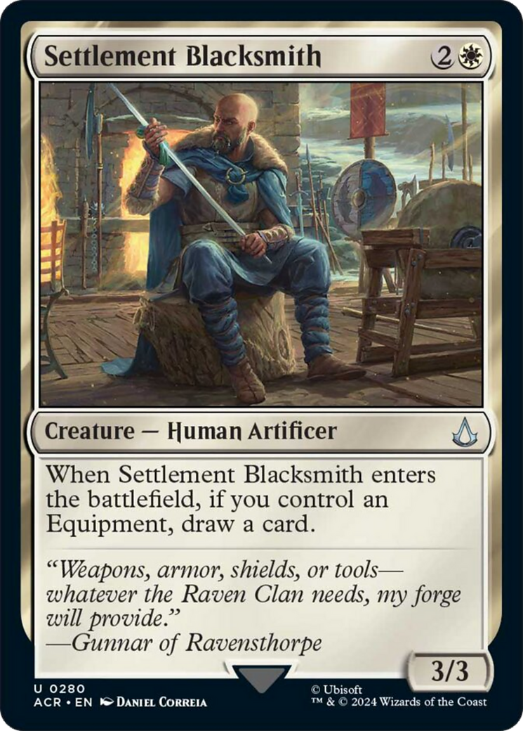 Settlement Blacksmith [Assassin's Creed] MTG Single Magic: The Gathering | Red Claw Gaming
