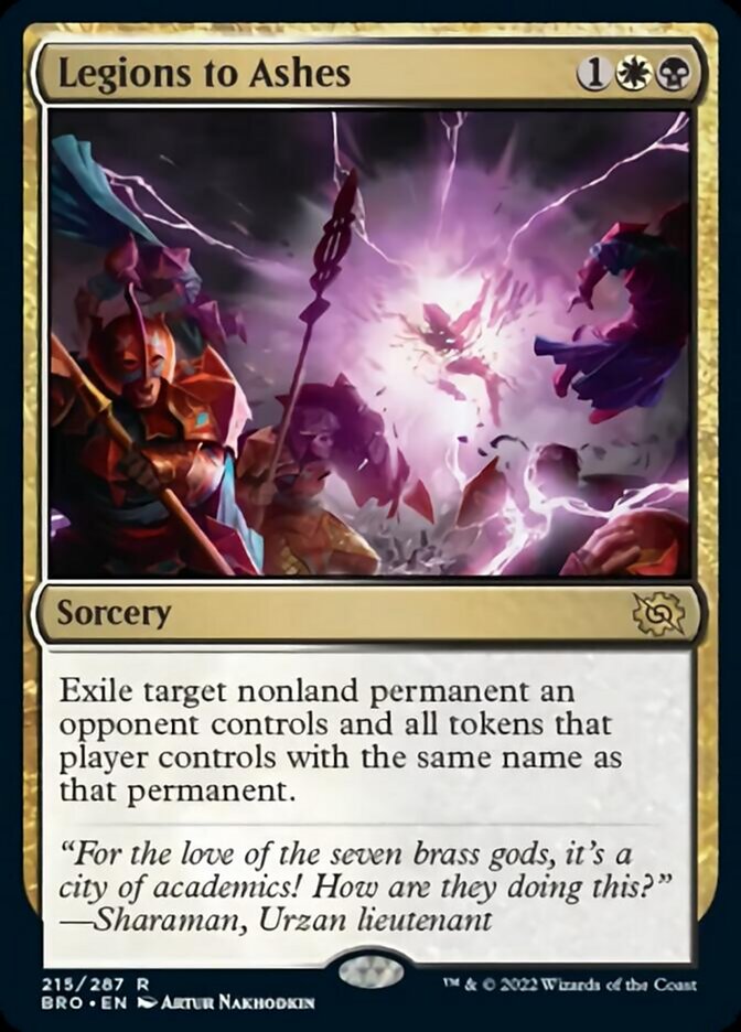 Legions to Ashes [The Brothers' War] MTG Single Magic: The Gathering | Red Claw Gaming