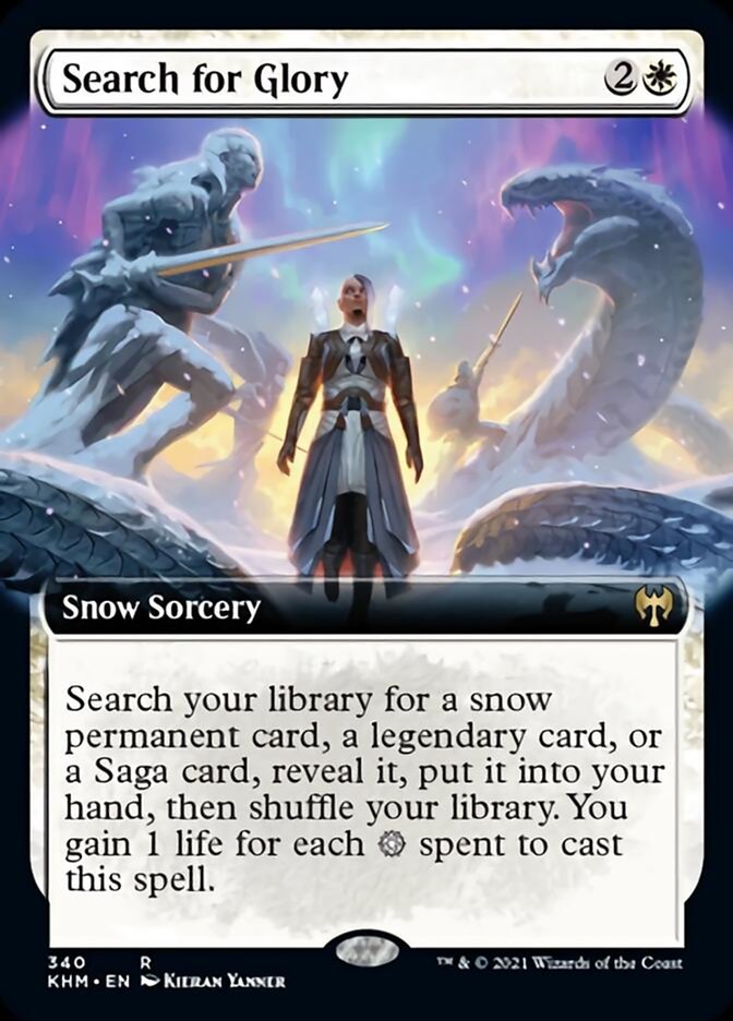 Search for Glory (Extended Art) [Kaldheim] MTG Single Magic: The Gathering | Red Claw Gaming