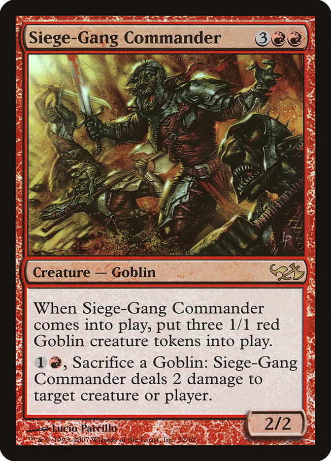 Siege-Gang Commander [Duel Decks: Elves vs. Goblins] MTG Single Magic: The Gathering | Red Claw Gaming