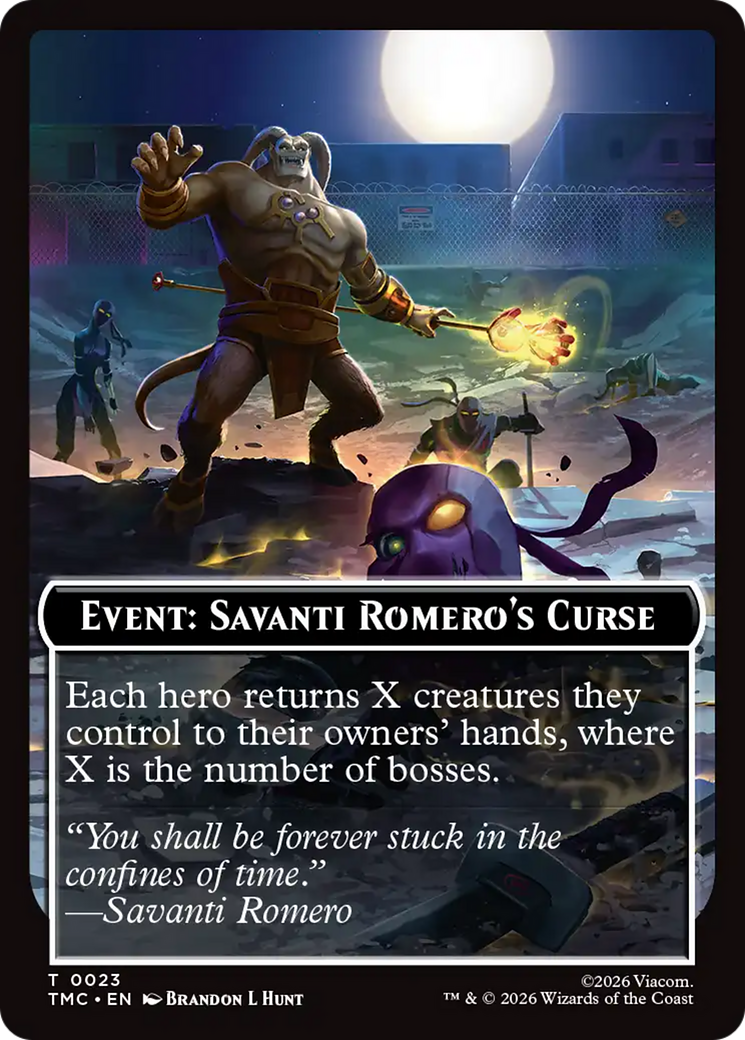 Event: Savanti Romero's Curse [Teenage Mutant Ninja Turtles Commander Tokens] MTG Single Magic: The Gathering | Red Claw Gaming