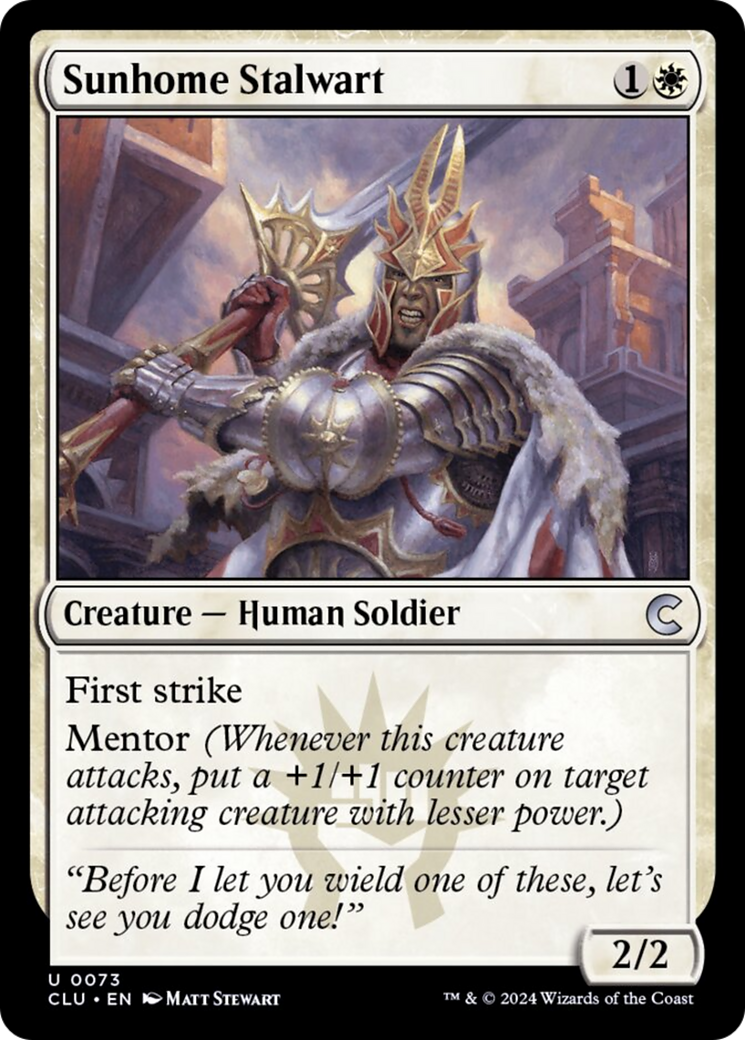 Sunhome Stalwart [Ravnica: Clue Edition] MTG Single Magic: The Gathering | Red Claw Gaming