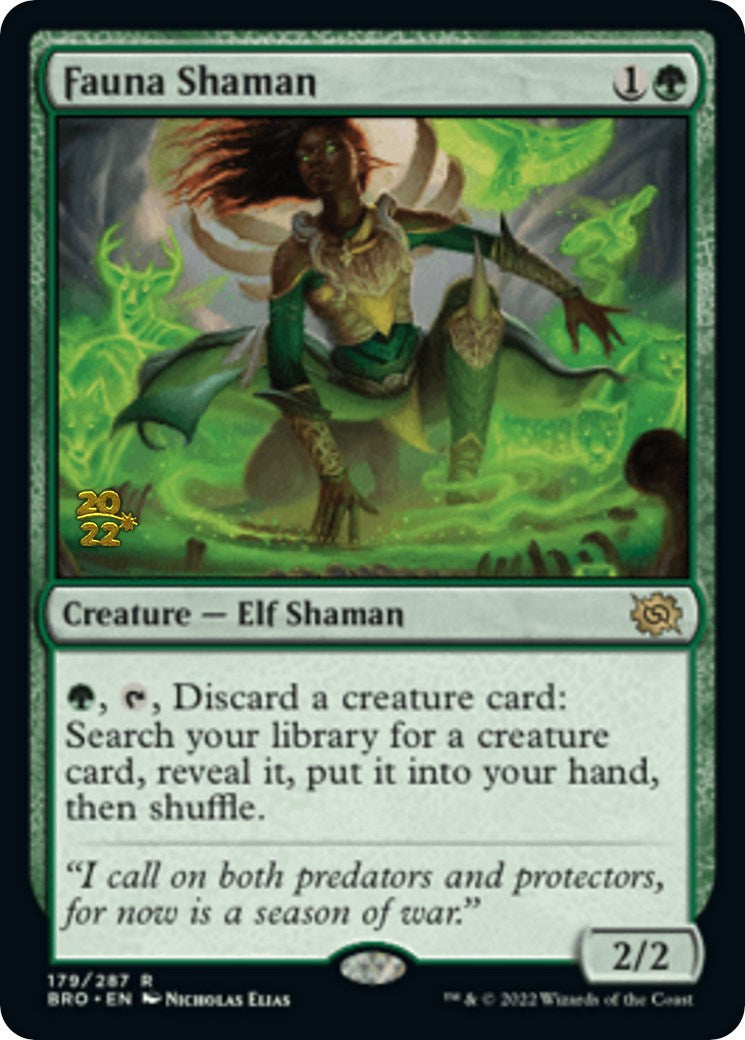 Fauna Shaman [The Brothers' War Prerelease Promos] MTG Single Magic: The Gathering | Red Claw Gaming