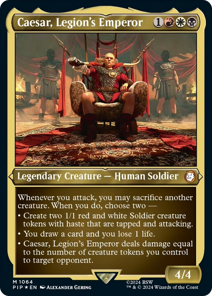 Caesar, Legion's Emperor (Display Commander) [Fallout] MTG Single Magic: The Gathering    | Red Claw Gaming