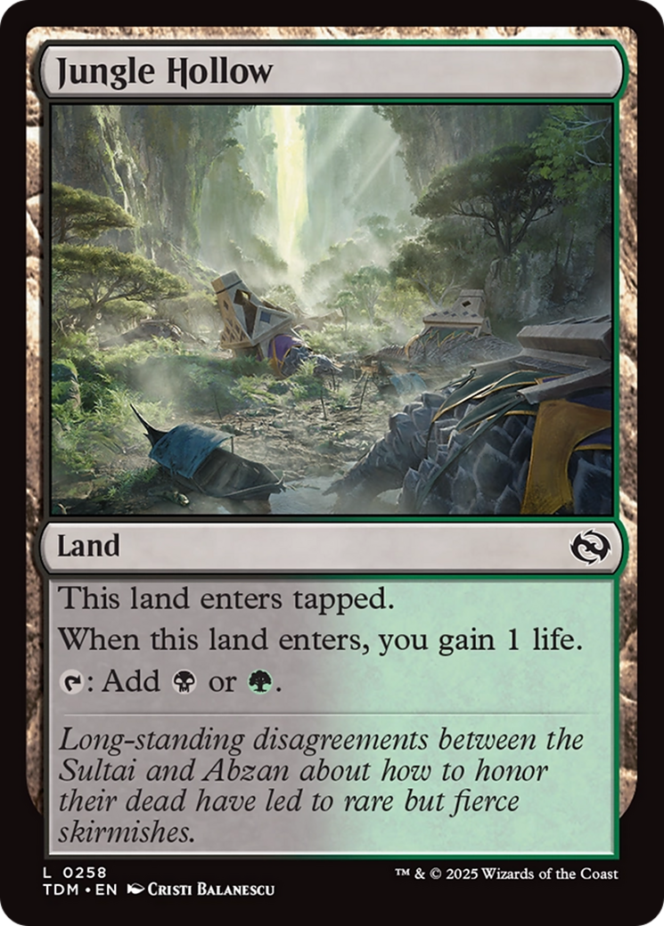 Jungle Hollow [Tarkir: Dragonstorm] MTG Single Magic: The Gathering | Red Claw Gaming