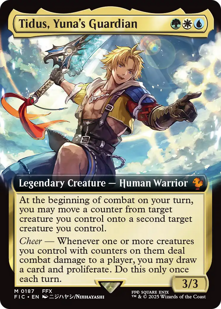 Tidus, Yuna's Guardian (Extended Art) [FINAL FANTASY Commander] MTG Single Magic: The Gathering | Red Claw Gaming