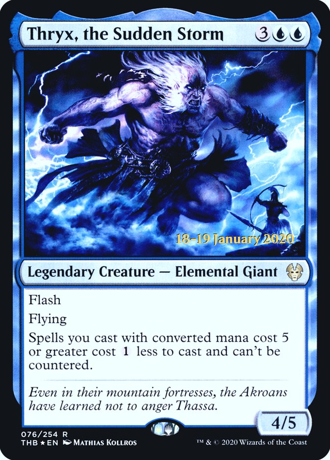 Thryx, the Sudden Storm [Theros Beyond Death Prerelease Promos] MTG Single Magic: The Gathering | Red Claw Gaming
