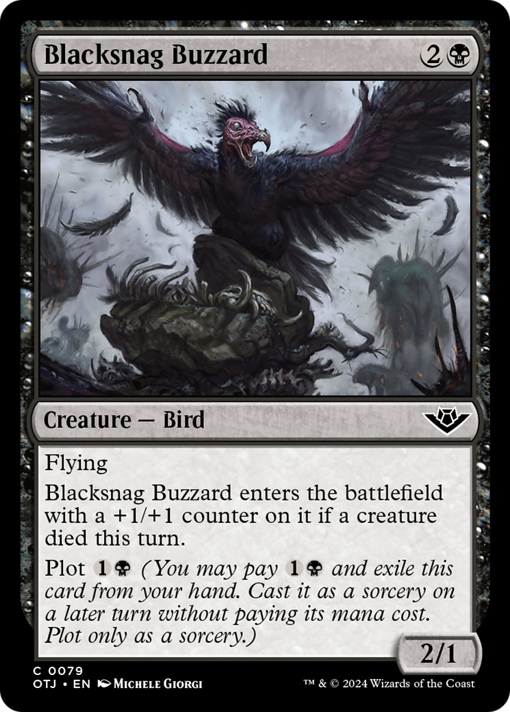 Blacksnag Buzzard [Outlaws of Thunder Junction] MTG Single Magic: The Gathering    | Red Claw Gaming