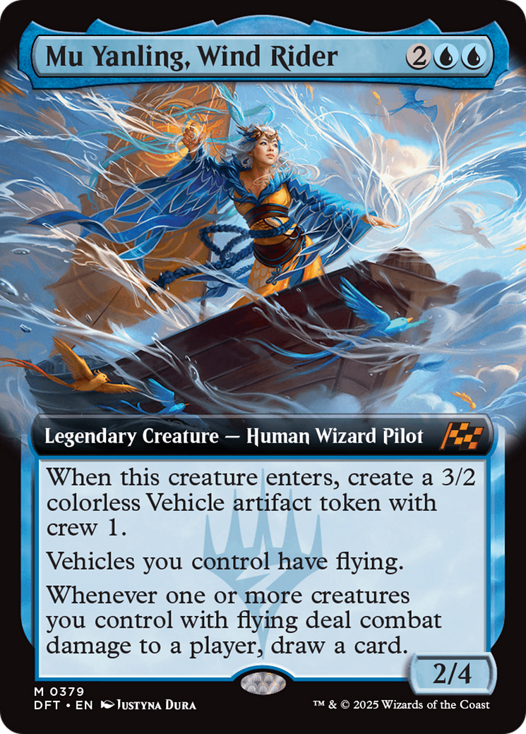 Mu Yanling, Wind Rider (Extended Art) [Aetherdrift] MTG Single Magic: The Gathering | Red Claw Gaming