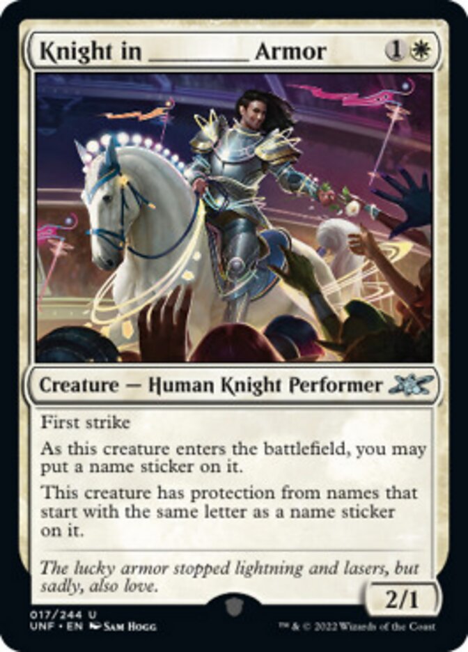 Knight in _____ Armor [Unfinity] MTG Single Magic: The Gathering    | Red Claw Gaming