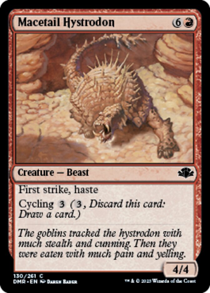 Macetail Hystrodon [Dominaria Remastered] MTG Single Magic: The Gathering | Red Claw Gaming