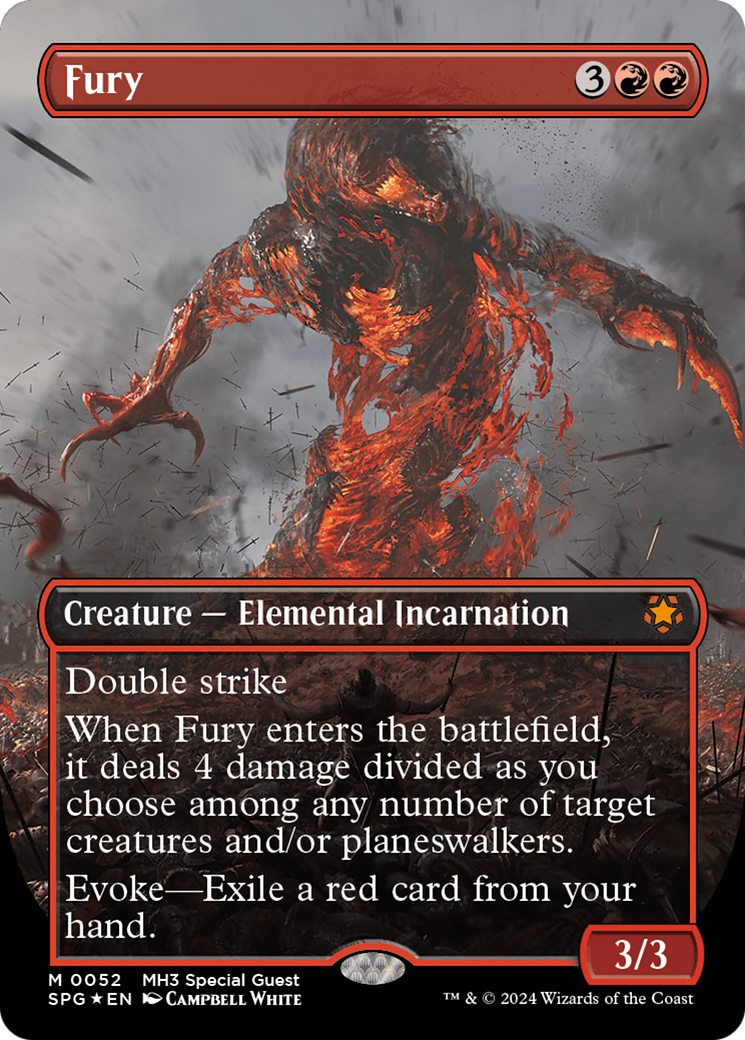 Fury (Borderless) (Textured Foil) [Modern Horizons 3 Special Guests] MTG Single Magic: The Gathering    | Red Claw Gaming