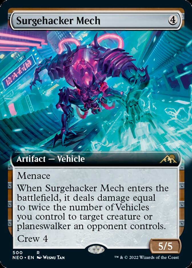 Surgehacker Mech (Extended Art) [Kamigawa: Neon Dynasty] MTG Single Magic: The Gathering    | Red Claw Gaming