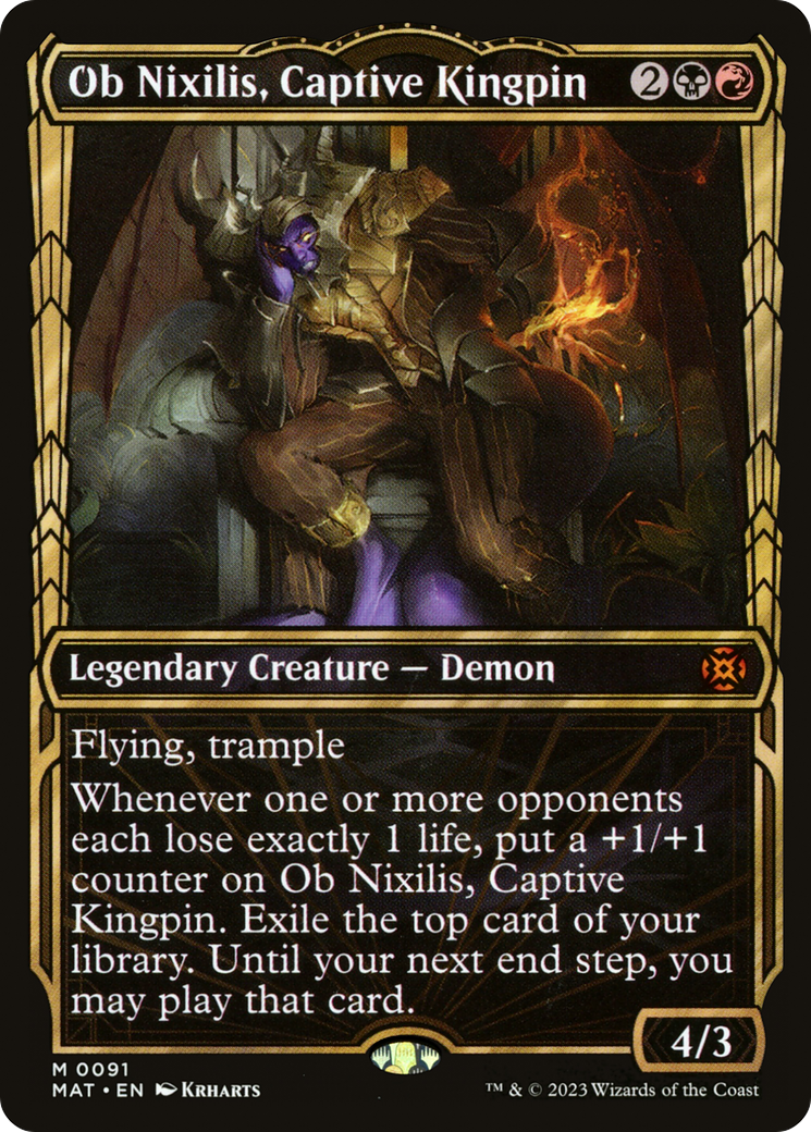 Ob Nixilis, Captive Kingpin (Showcase) [March of the Machine: The Aftermath] MTG Single Magic: The Gathering | Red Claw Gaming