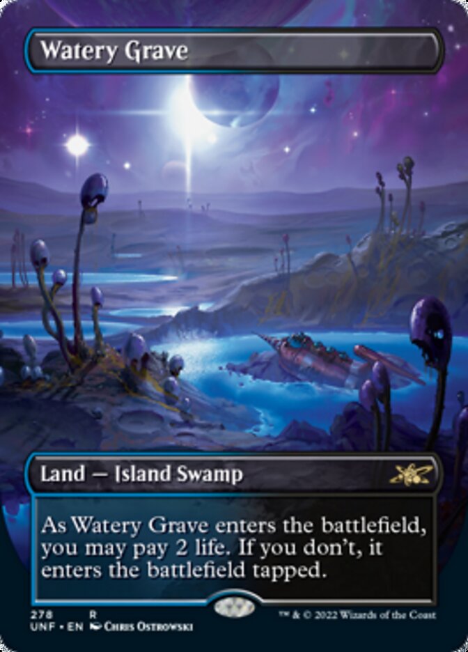 Watery Grave (Borderless) [Unfinity] MTG Single Magic: The Gathering    | Red Claw Gaming